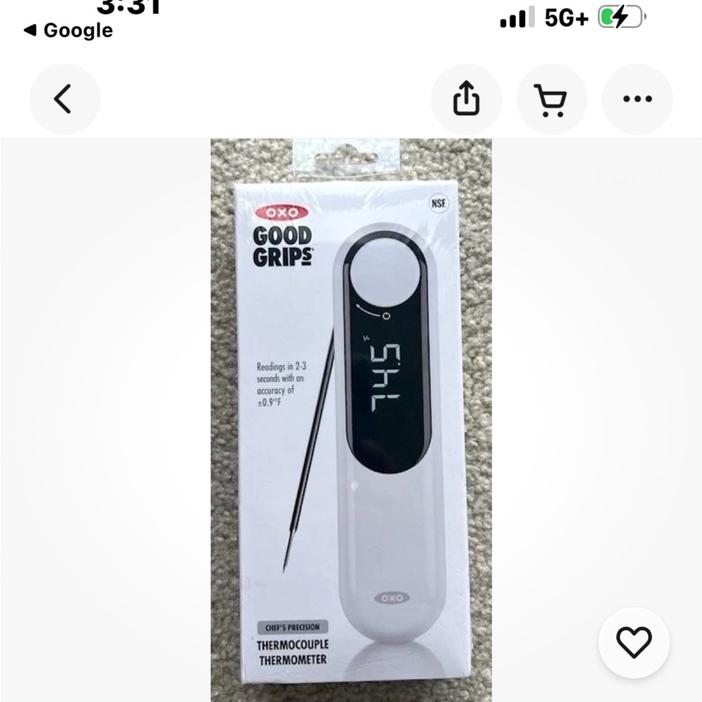 OXO Good Grips Digital Thermometer - Black and White